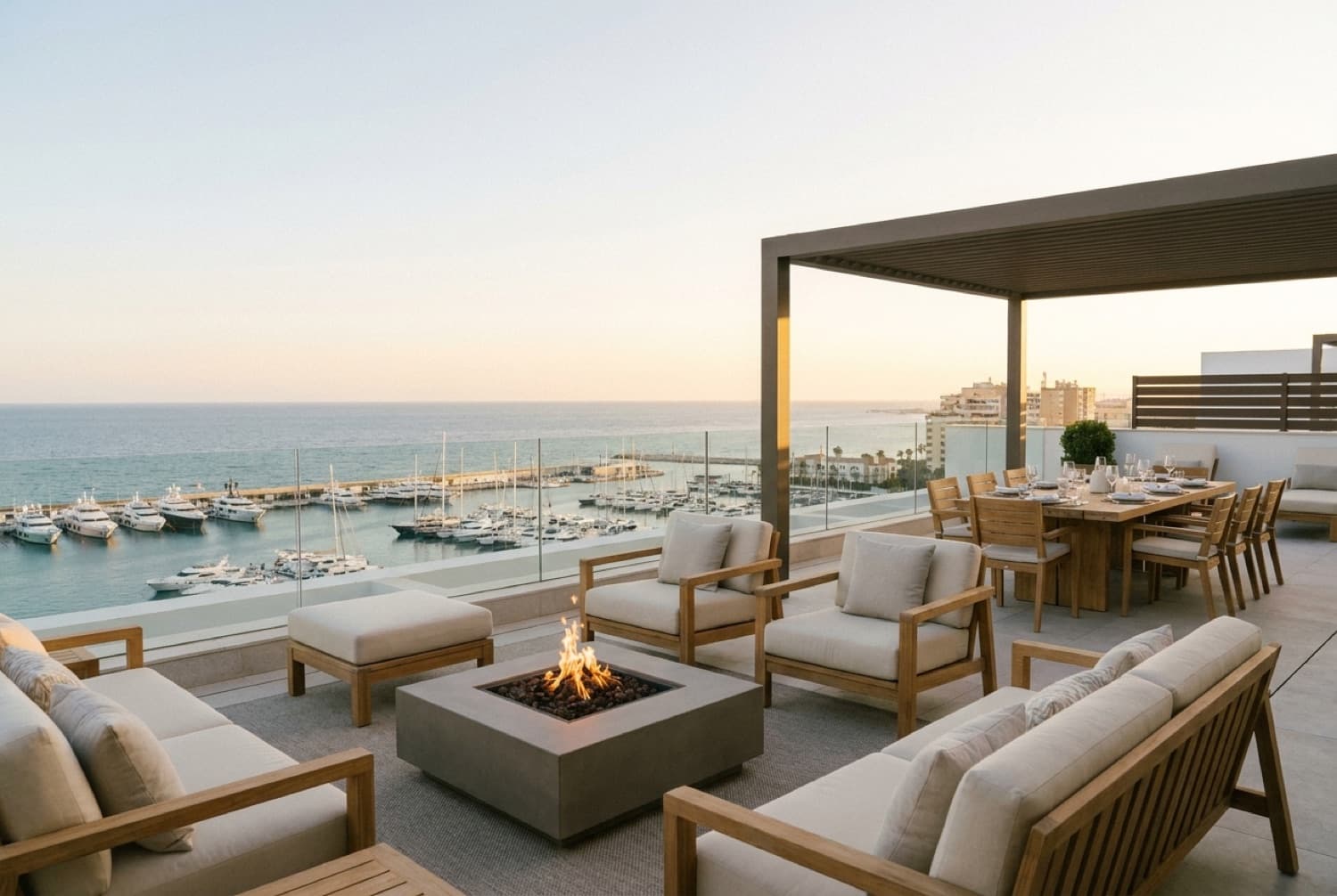 Ático con terraza panorámica, Puerto Deportivo